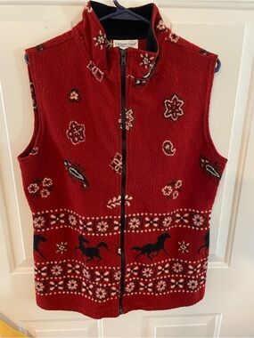 Coldwater Creek equestrian theme vest